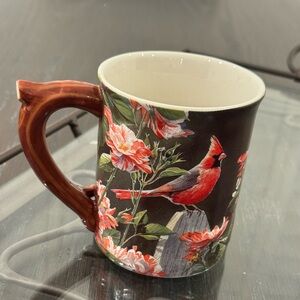 Floral Cardinal Ceramic 3D Mug